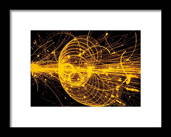 Na35 Experiment Imagery Framed Print featuring the photograph Streamer Chamber Photo Of Particle Tracks by Cern