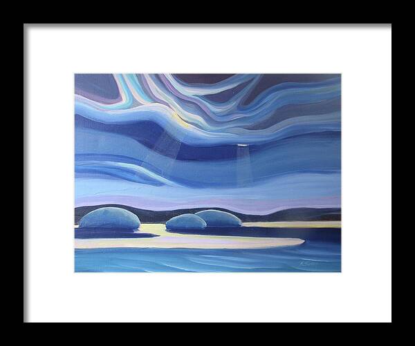 Group Of Seven Framed Print featuring the painting Streaming Light II by Barbel Smith