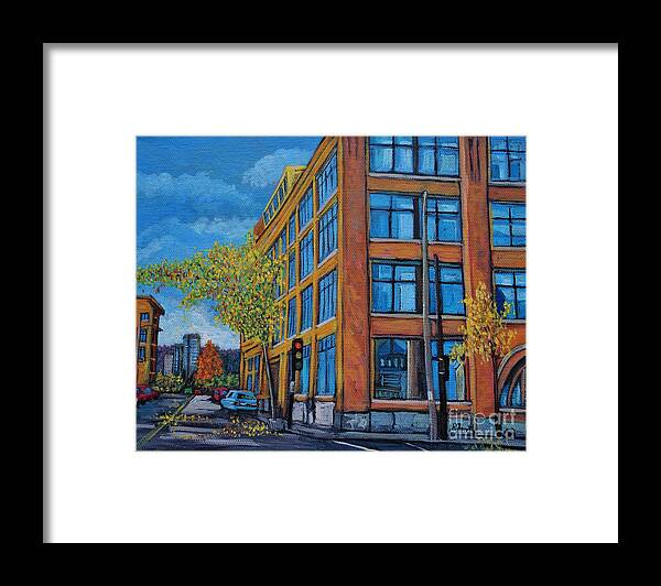Montreal Framed Print featuring the painting Street Study Montreal by Reb Frost