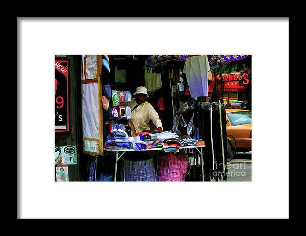 New Jersey Framed Print featuring the photograph Street Vendor NYC Color Paint by Chuck Kuhn