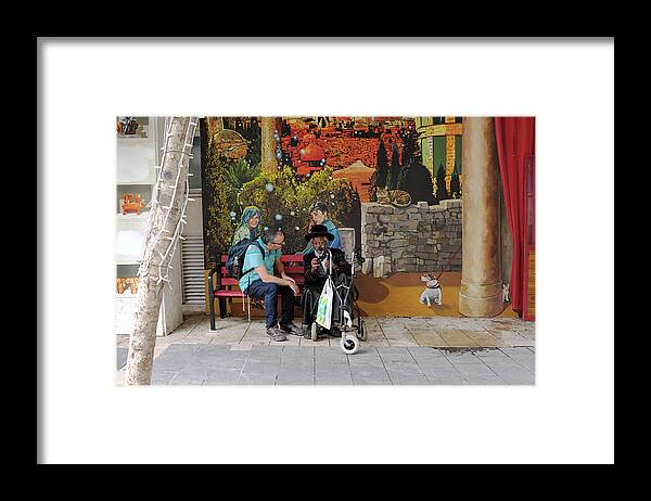 Street Photography Framed Print featuring the photograph Street view in Jerusalem by Dubi Roman