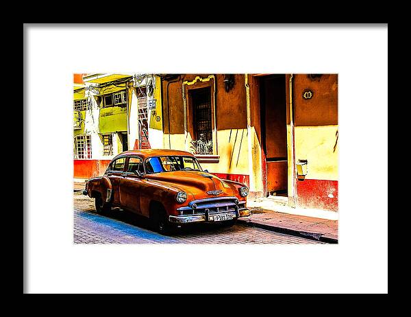  Framed Print featuring the photograph Streets of Havana by Michael Nowotny