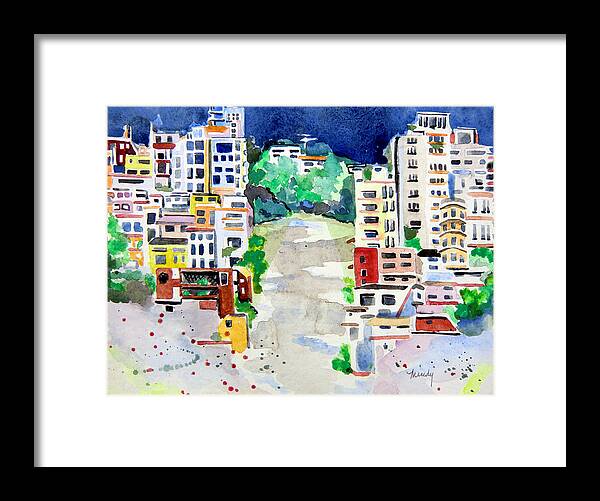 San Francisco Framed Print featuring the painting Streets of San Francsico by Mindy Newman