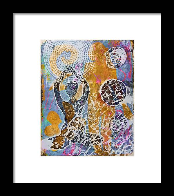 Power Framed Print featuring the mixed media Strength within by Corina Stupu Thomas