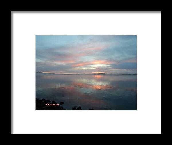 Galleryofhope Framed Print featuring the photograph Striped Sunset With Lifeline # by Gallery Of Hope 