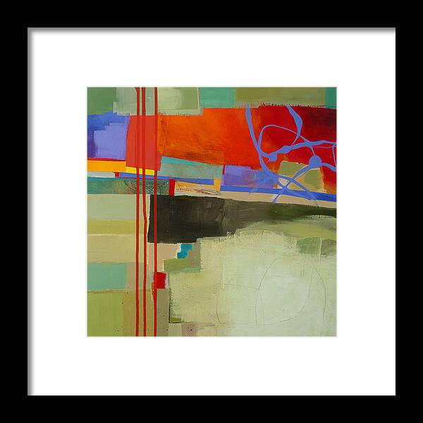 Abstract Art Framed Print featuring the painting Stripes and Dips 2 by Jane Davies