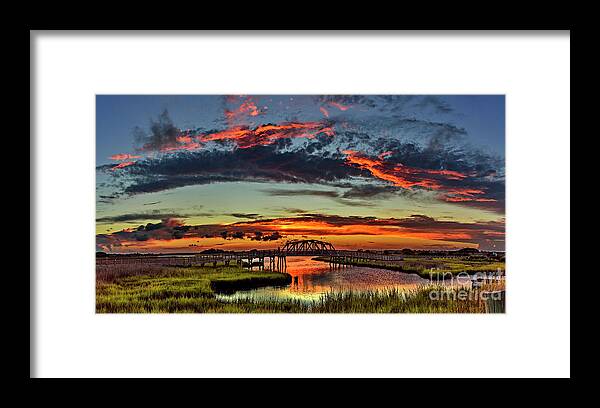 Topsail Island Framed Print featuring the photograph Stripes by DJA Images