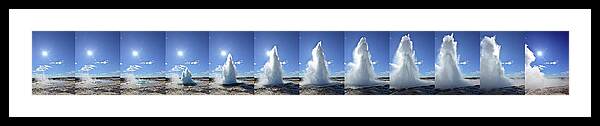 Iceland Framed Print featuring the photograph Strokkur geyser erupting by Matt Swinden