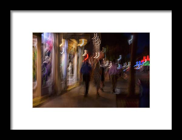 2017 Framed Print featuring the photograph Strolling Duval by Louise Lindsay