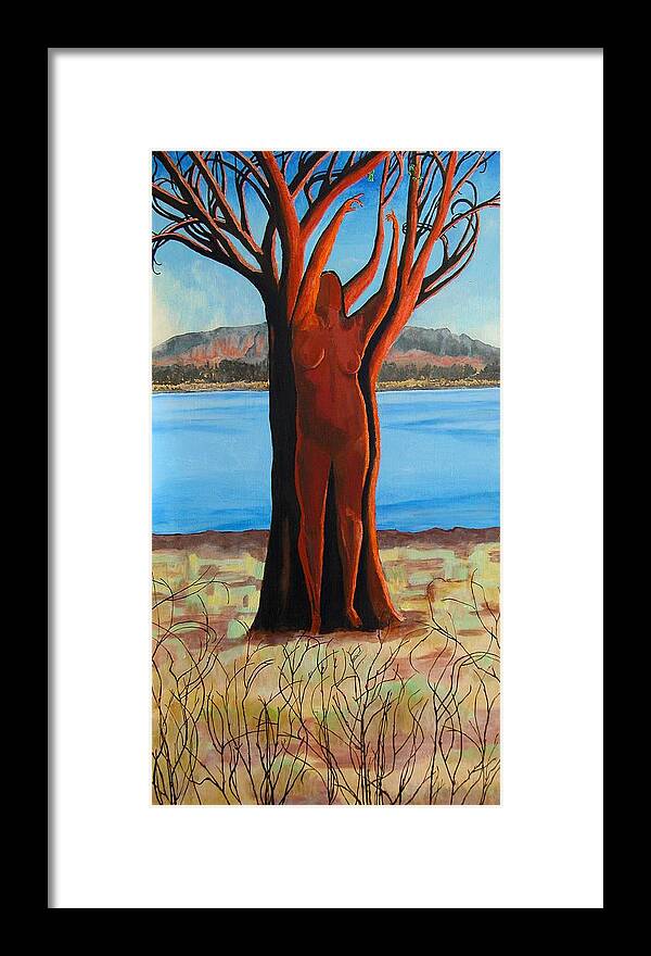 Woman Framed Print featuring the painting Stronger by Susan M Woods