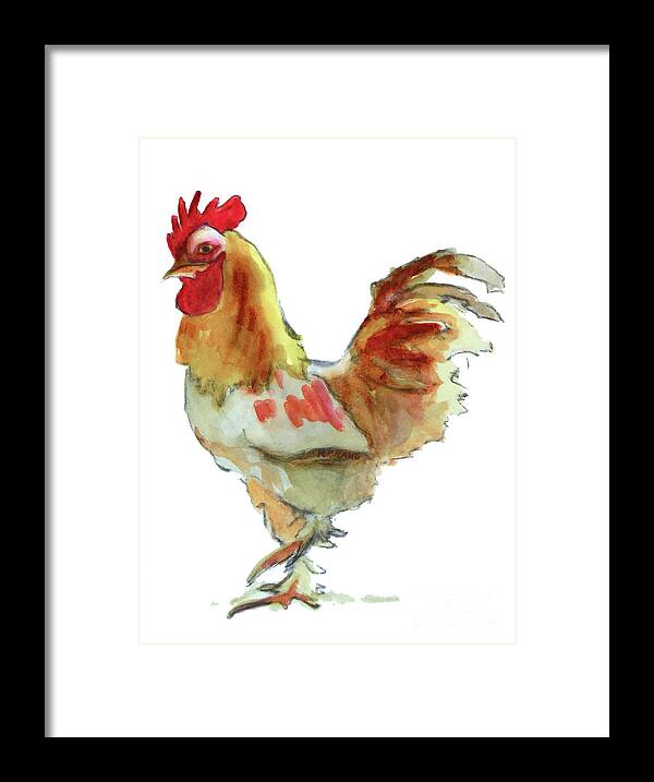 Rooster Framed Print featuring the painting Strut Your Stuff 4 by Kathy Braud