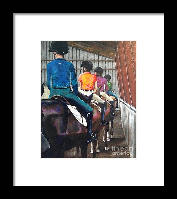 Horse Framed Print featuring the painting Students Learning by Kathy Laughlin