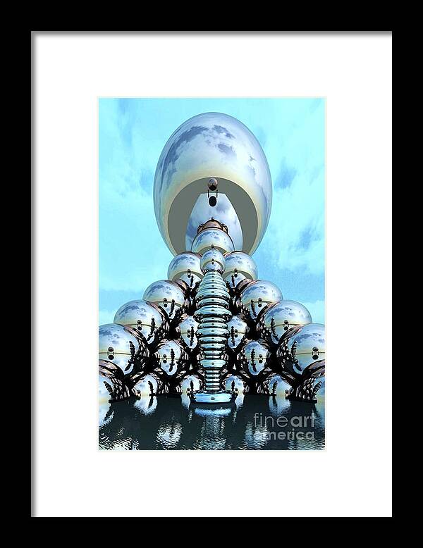 Chrome Framed Print featuring the digital art Study in Chrome 3 by Ronald Bissett