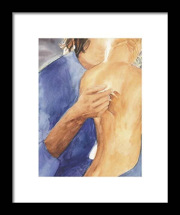 Lovers Framed Print featuring the painting Study of Lovers by Vicki Housel