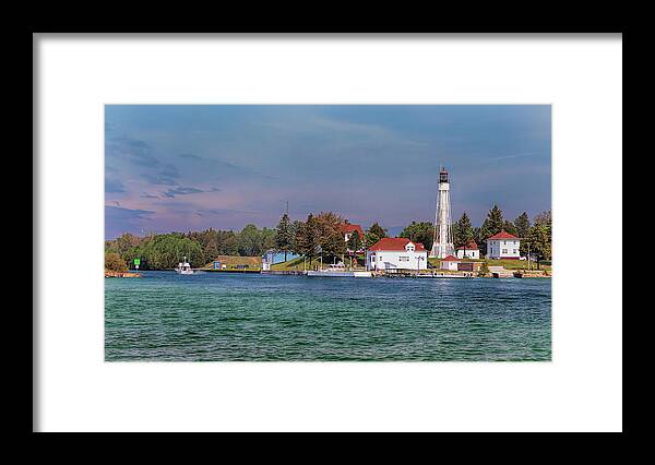 Lighthouse Framed Print featuring the photograph Sturgeon Bay Ship Canal Light Tower by Susan Rissi Tregoning