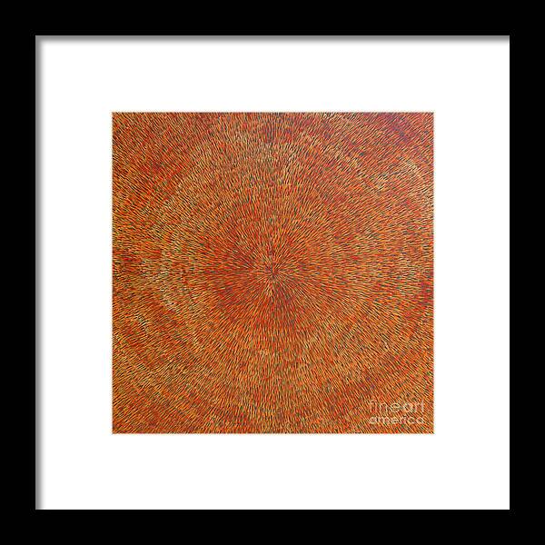 Abstract Framed Print featuring the painting Su Gaia Earth by Dean Triolo
