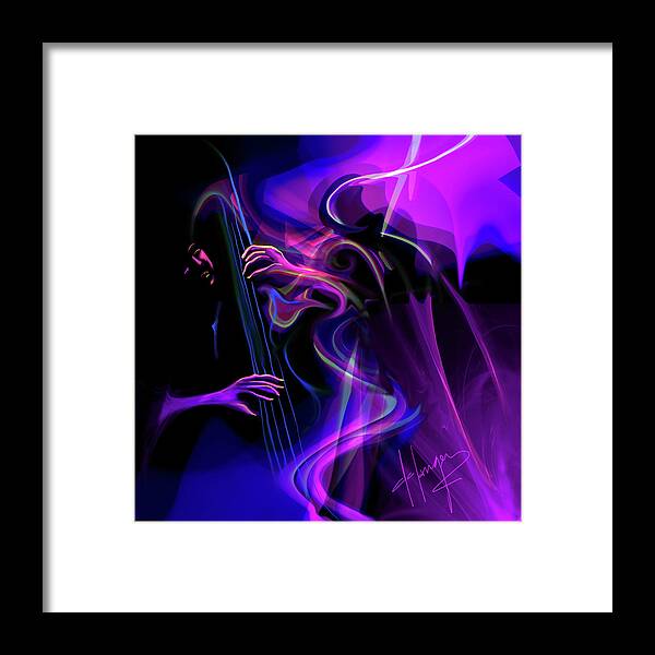 Sub Space Thunder Framed Print featuring the painting Sub Space Thunder, the man with 6 fingers by DC Langer