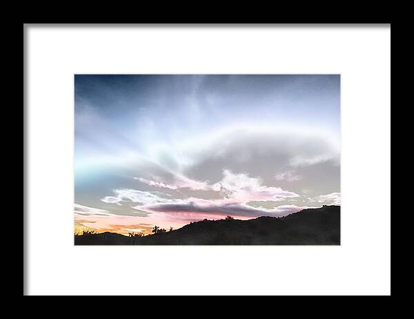 Desert Landscape Framed Print featuring the photograph Submarine in the Sky by Judy Kennedy