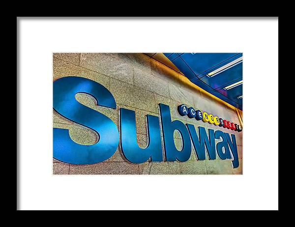 Subway Framed Print featuring the photograph Subway Entrance by Allen Beatty