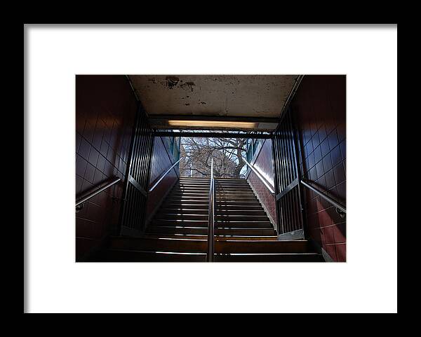 Pop Art Framed Print featuring the photograph Subway Stairs To Freedom by Rob Hans