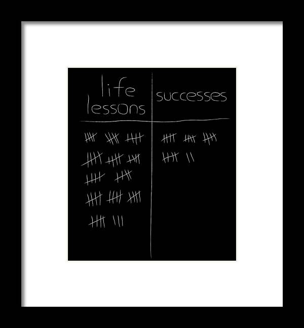 Learned Framed Print featuring the digital art Successes Vs Life Lessons by Pelo Blanco Photo