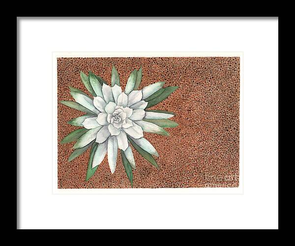 Succulent Framed Print featuring the painting Succulent by Hilda Wagner