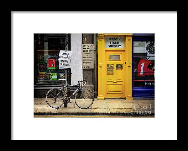 Bicycle Framed Print featuring the photograph Suffolk Street Surgery Bicycle by Craig J Satterlee