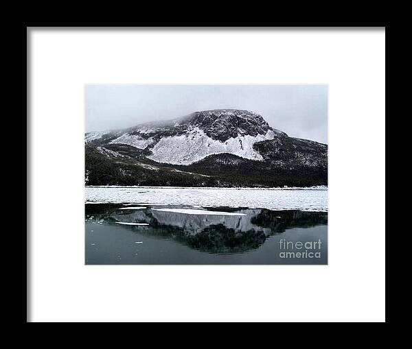 Sugarloaf Framed Print featuring the photograph Sugarloaf Hill Reflections in Winter by Barbara A Griffin