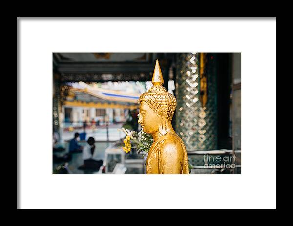 Buddha Framed Print featuring the photograph Sule Pagoda Buddha by Dean Harte