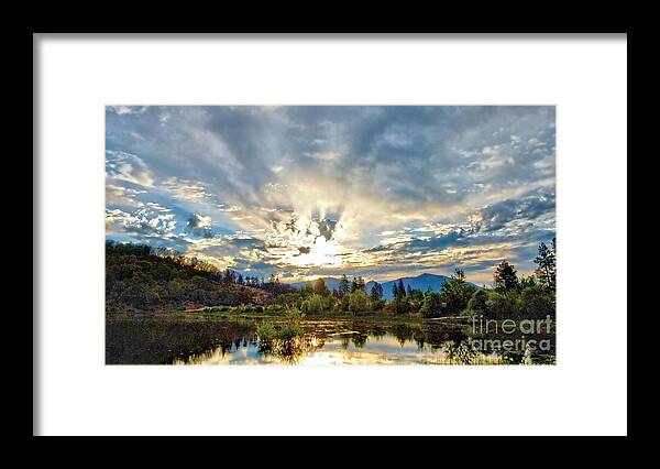 Landscape Framed Print featuring the photograph Sumer Solstice Sunrise by Julia Hassett