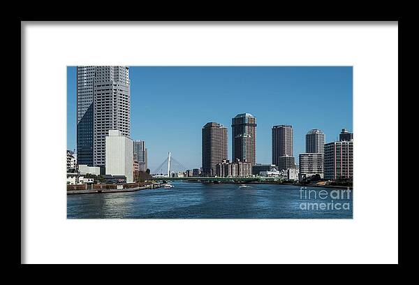 River Framed Print featuring the photograph Sumida River High Rise, Tokyo Japan 2 by Perry Rodriguez