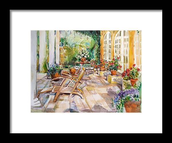 Painting Framed Print featuring the painting Summer 1 by Becky Kim