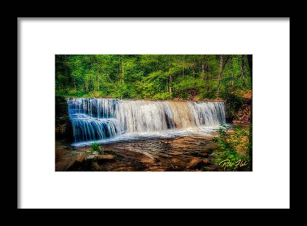 Flowing Framed Print featuring the photograph Summer at Hidden Falls by Rikk Flohr
