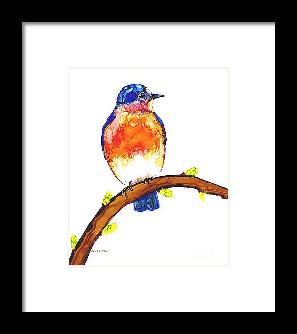 Bluebird Framed Print featuring the painting Summer Blue by Jan Killian