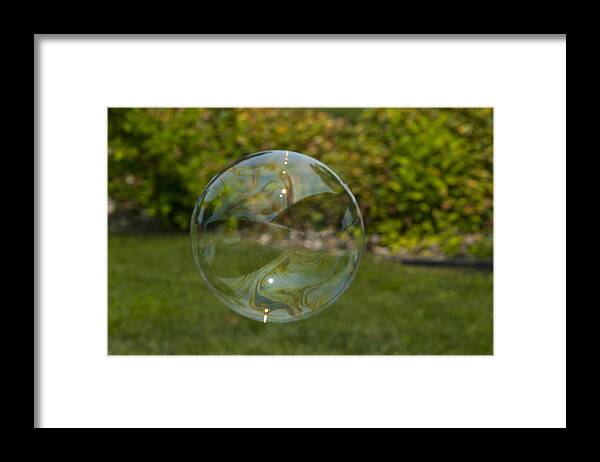 Blue Framed Print featuring the photograph Summer bubble by Brian Green