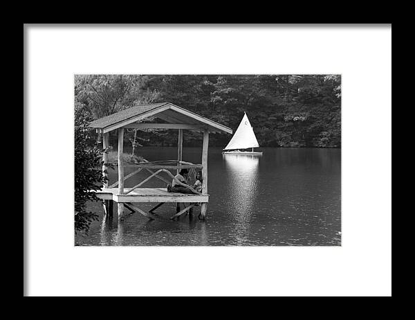 Summer Camp Framed Print featuring the photograph Summer Camp Black and White 1 by Michael Fryd