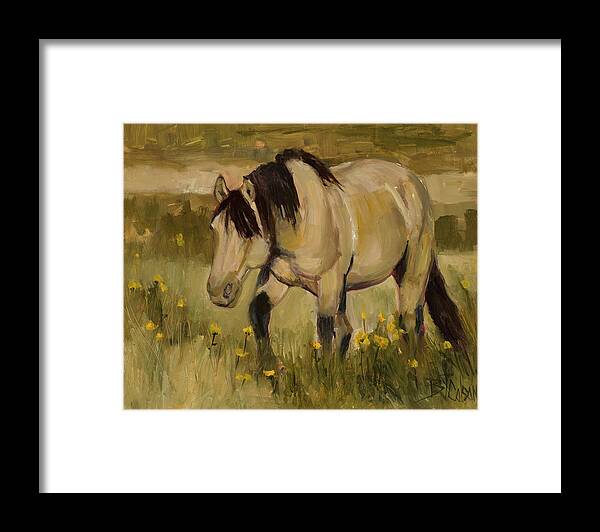 Horse Framed Print featuring the painting Summer Days by Billie Colson