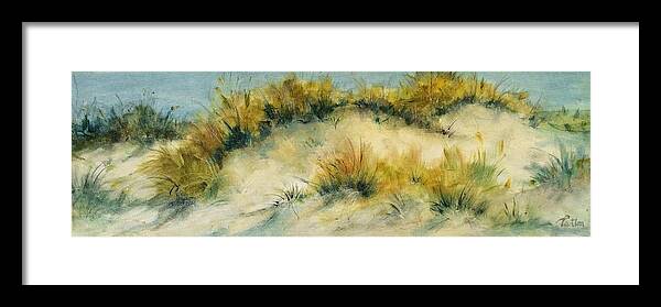 Dunes Framed Print featuring the painting Summer Dunes by Karen Ann Patton