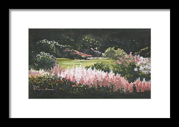 Nature Framed Print featuring the painting Summer Garden by Diane Ellingham