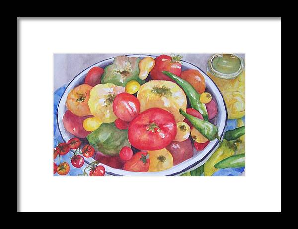 Nature Framed Print featuring the painting Summer Harvest by Sandy Collier
