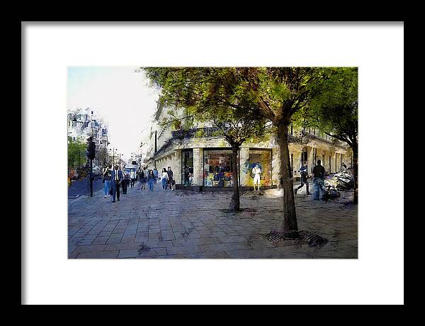  Framed Print featuring the mixed media Summer in the city London by Aleksandrs Drozdovs