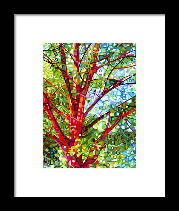 Contemporary Framed Print featuring the painting Summer Medley by Mandy Budan