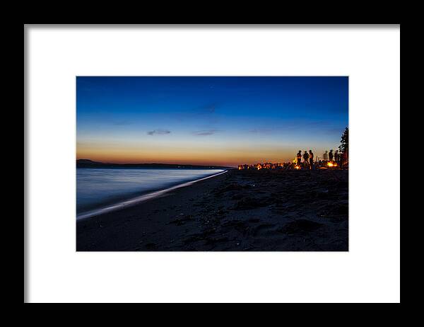 Freedom Framed Print featuring the photograph Summer Night at the Beach by Pelo Blanco Photo