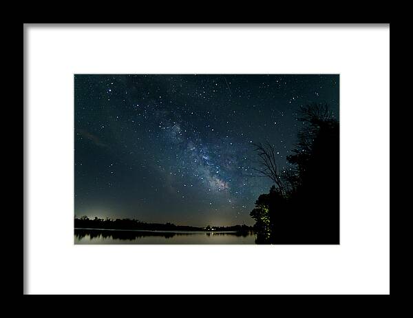 Milky Way Framed Print featuring the photograph Summer Nights in Northern Michigan by Russell Todd