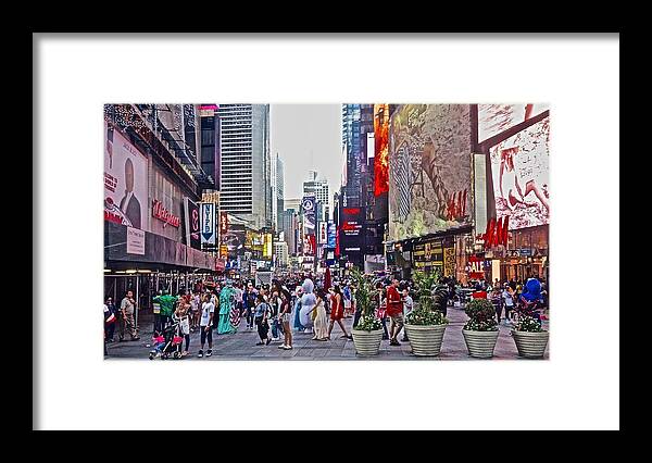 42nd Street Framed Print featuring the photograph Summer on 42nd Street by Joan Reese
