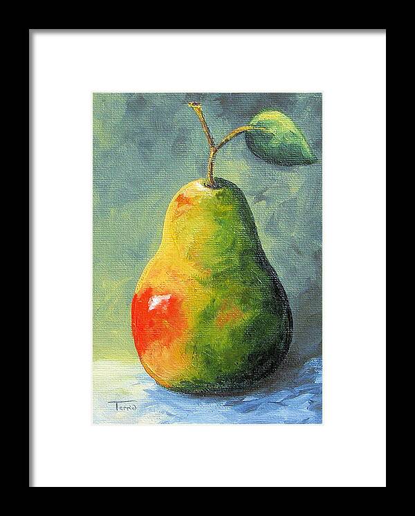 Pear Framed Print featuring the painting Summer Pear by Torrie Smiley