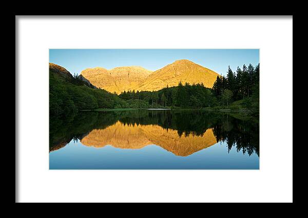 Glencoe Framed Print featuring the photograph Summer reflections in Glencoe by Stephen Taylor