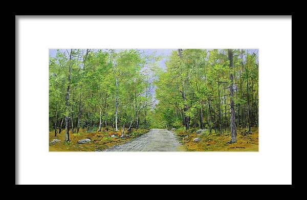 Summer Framed Print featuring the painting Summer Road by Ken Ahlering