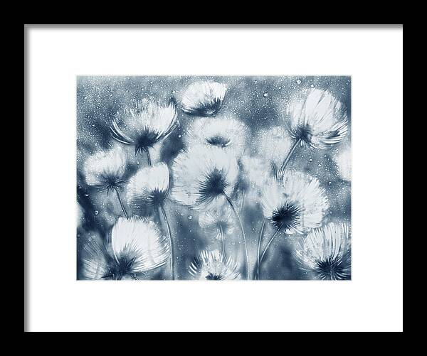 Flowers Framed Print featuring the drawing Summer Snow by Elena Vedernikova