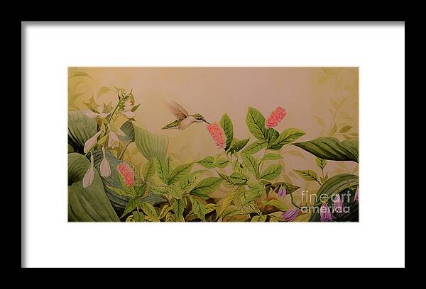 Bird Framed Print featuring the painting Summer So Sweet by Charles Owens